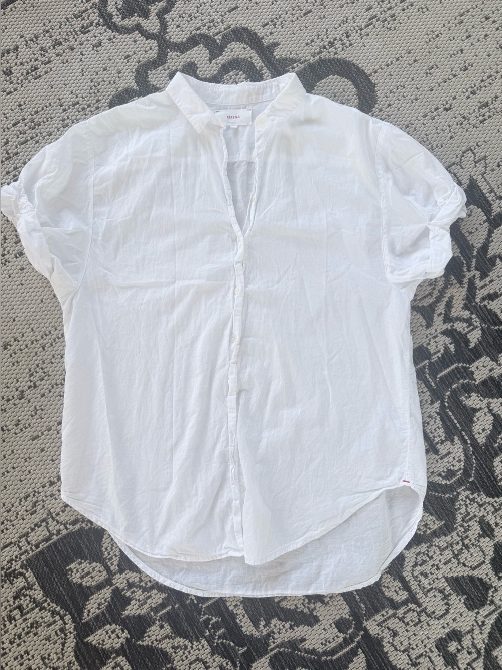 XIRENA Channing Shirt White Cotton Button Down XS - Picture 4 of 8